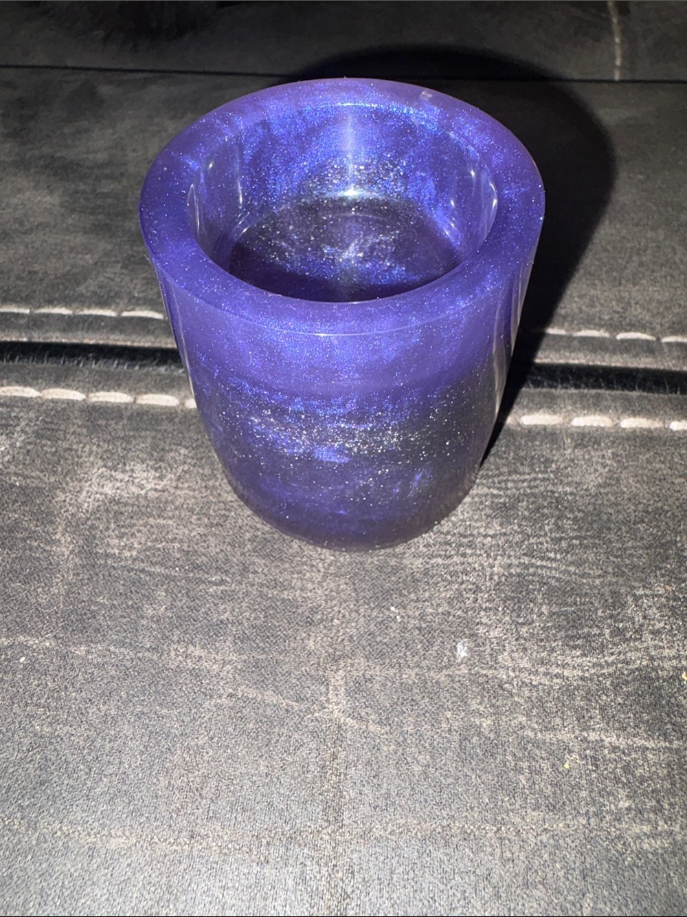 Galaxy Purple Resin Tea Light Candle Holder